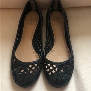 Tory Burch Navy baller flats